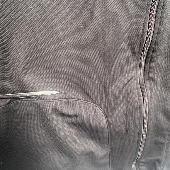 Nike Air Track Jacket Mens 3XL Black Full Zip Striped Rib Collar Cuffs Piping - Picture 7 of 12